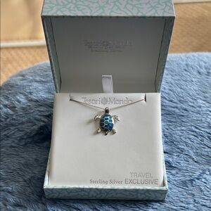 Tesori Mondo sterling silver turtle necklace